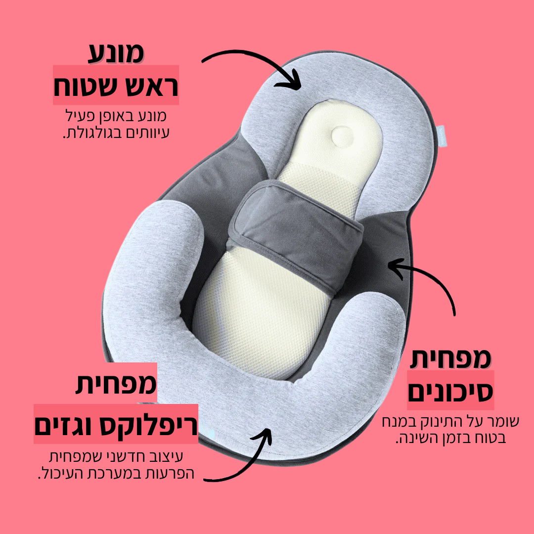 LullaNest™ - מיטת תינוק ארגונומית לשינה בריאה ובטוחה